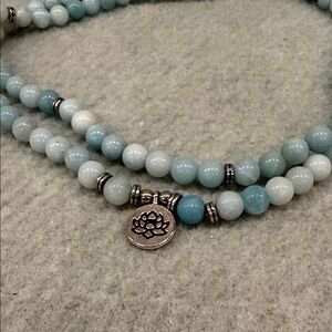 Serene Beaded Necklace with Lotus Pendant